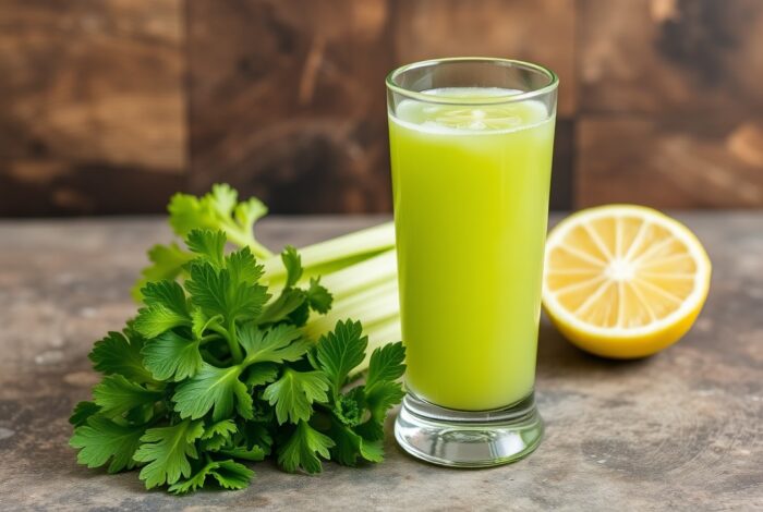 Celery is a part of healthy green juice for liver detox